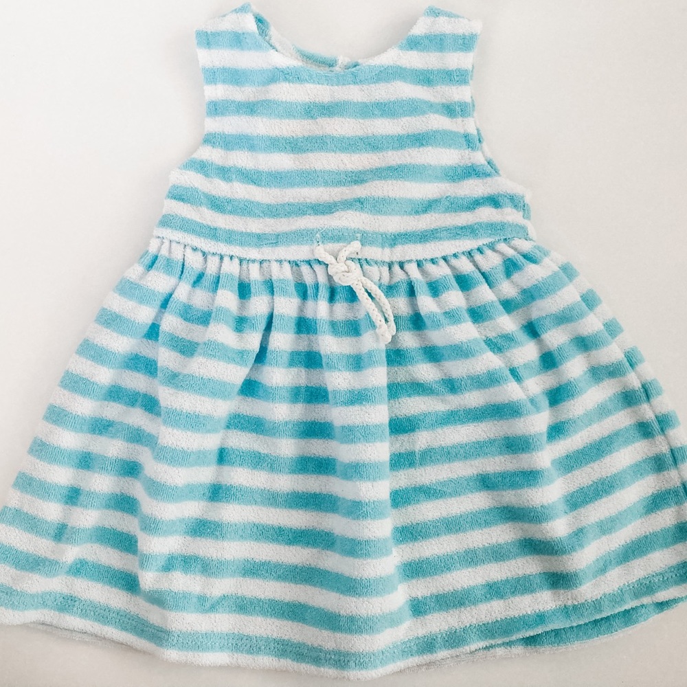 First Impressions Sugar Blue Striped Beach Dress